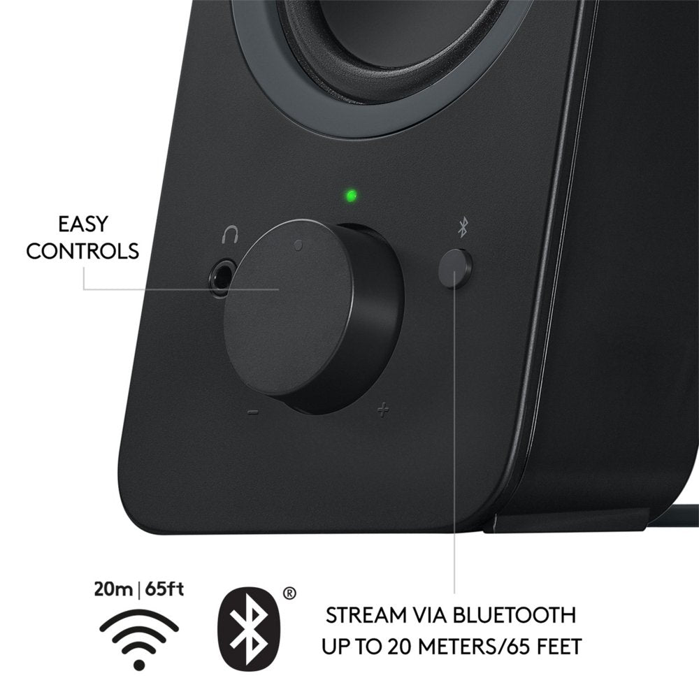 Logitech Z207 | 2.0 Bluetooth Luidsprekerset | 5W RMS | Draadloze Overgang | Zwart - Matmuis - Matmuis
