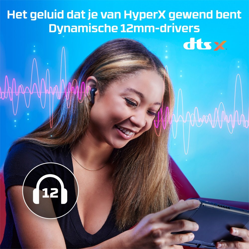 HyperX Cloud MIX Buds | Draadloze In-Ear Gaming Oordopjes | Bluetooth | Zwart - Matmuis