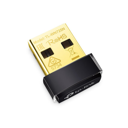 TP-Link TL-WN725N | Wi-Fi 4 Nano USB-adapter | 150 Mbps | 2,4 GHz | USB 2.0 - Matmuis
