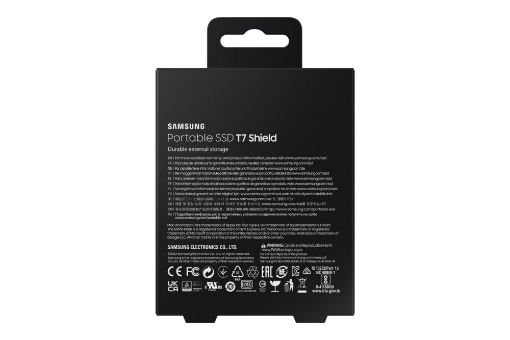 Samsung T7 Shield 4TB Portable SSD | 1.050MB/s | Zwart - Matmuis - Matmuis