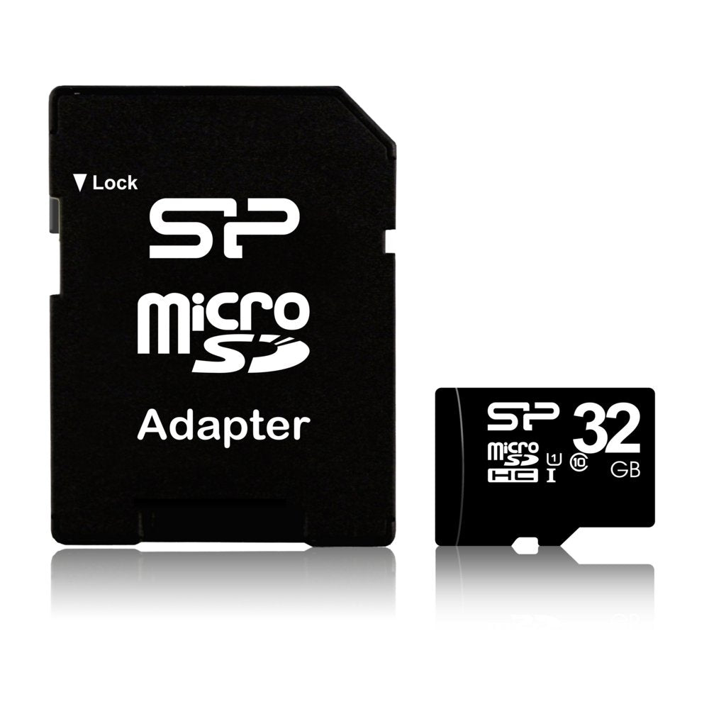 Silicon Power Elite | MicroSDHC | 32GB | Class 10 | UHS-I U1 | Inclusief SD-adapter | Zwart - Matmuis