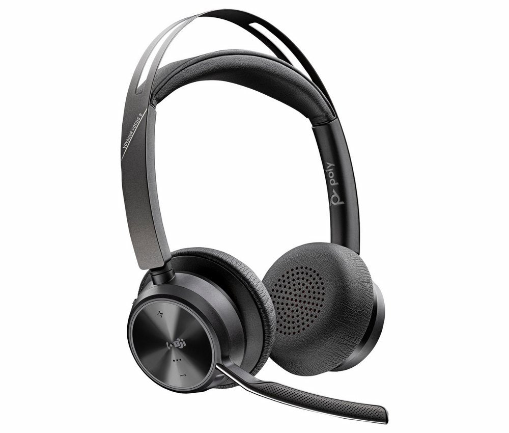 HP Poly Voyager Focus 2 MS Stereo | Bluetooth Headset (ANC) | USB-C (met USB-A Adapter) | Zwart - Matmuis - Matmuis