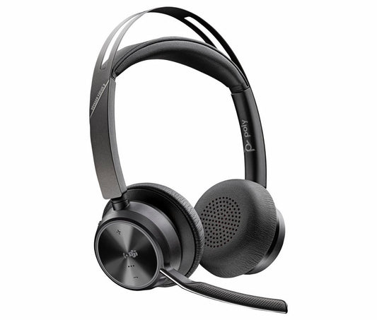 HP Poly Voyager Focus 2 MS Stereo | Bluetooth Headset (ANC) | USB-C (met USB-A Adapter) | Zwart - Matmuis - Matmuis