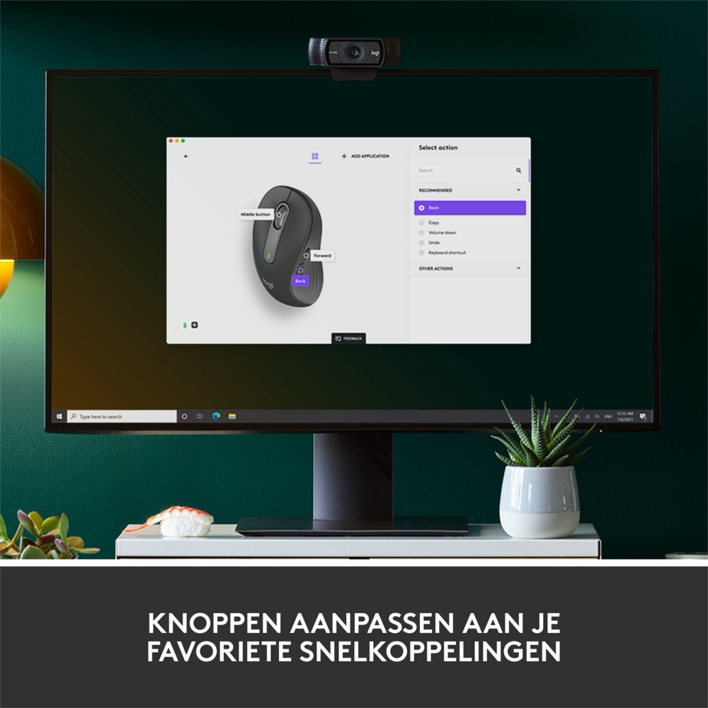 Logitech Signature M650 | Draadloze Muis | Linkshandig | RF + Bluetooth | 2000 DPI | Grafiet - Matmuis - Matmuis