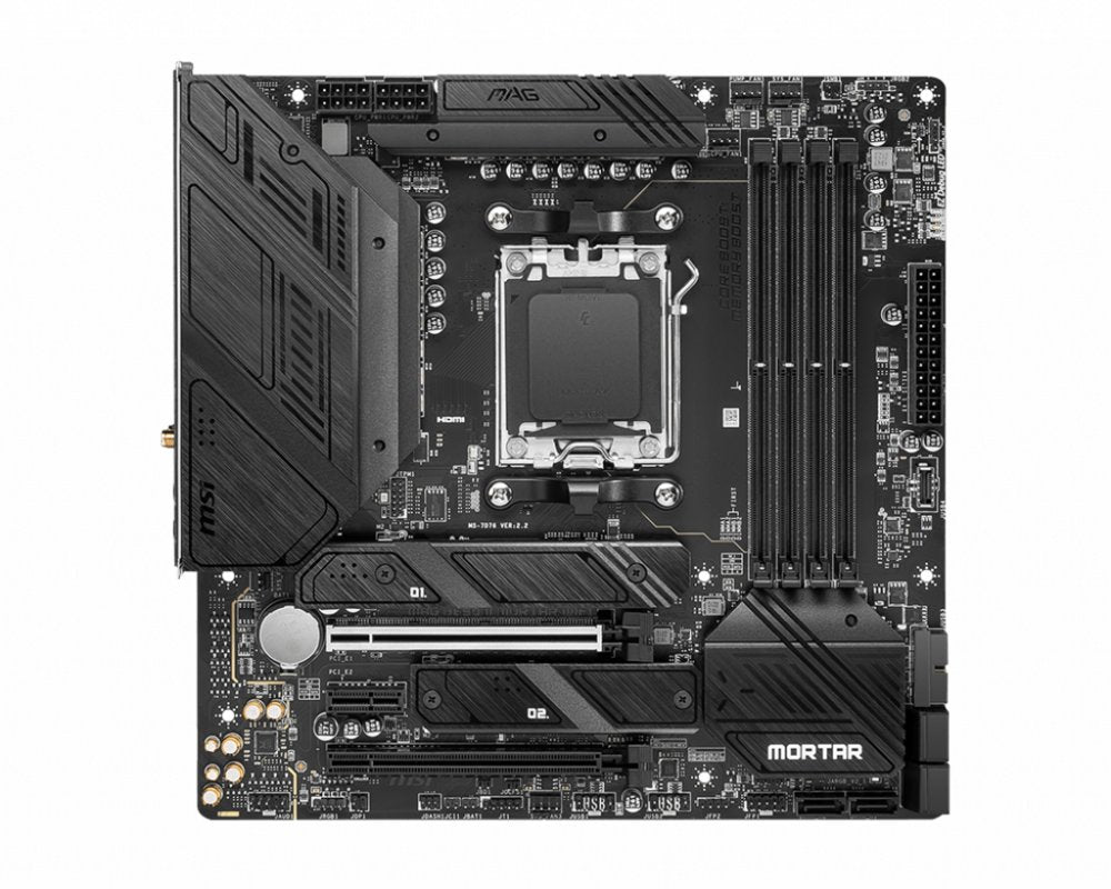 MSI MAG B650M Mortar WIFI | Socket AM5 | AMD B650 | 4xDDR5 | Micro-ATX | Moederbord - Matmuis - Matmuis