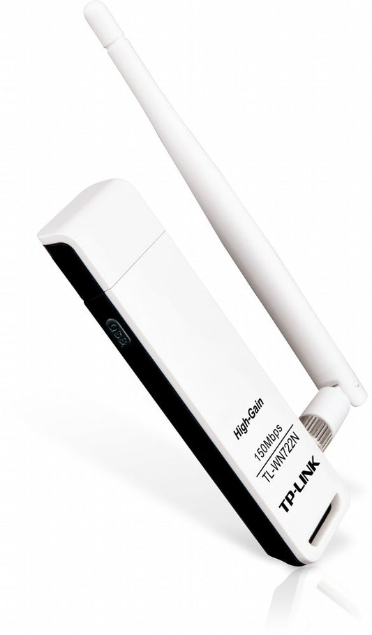 TP-Link TL-WN722N | Wi-Fi 4 USB-adapter | 150 Mbps | 2,4 GHz | USB 2.0 | Zwart - Matmuis