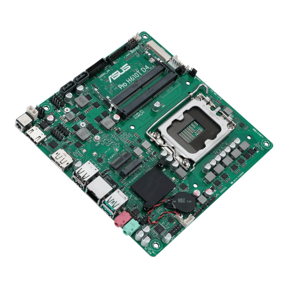 ASUS Pro H610T D4-CSM | Socket LGA 1700 | Intel H610 | 2xDDR4 | Mini-ITX | Moederbord - Matmuis - Matmuis