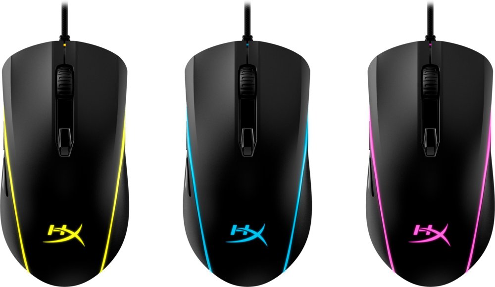 HyperX Pulsefire Surge | Bekabelde Gaming Muis | Rechtshandig | USB-A | 16000 DPI | Zwart - Matmuis - Matmuis