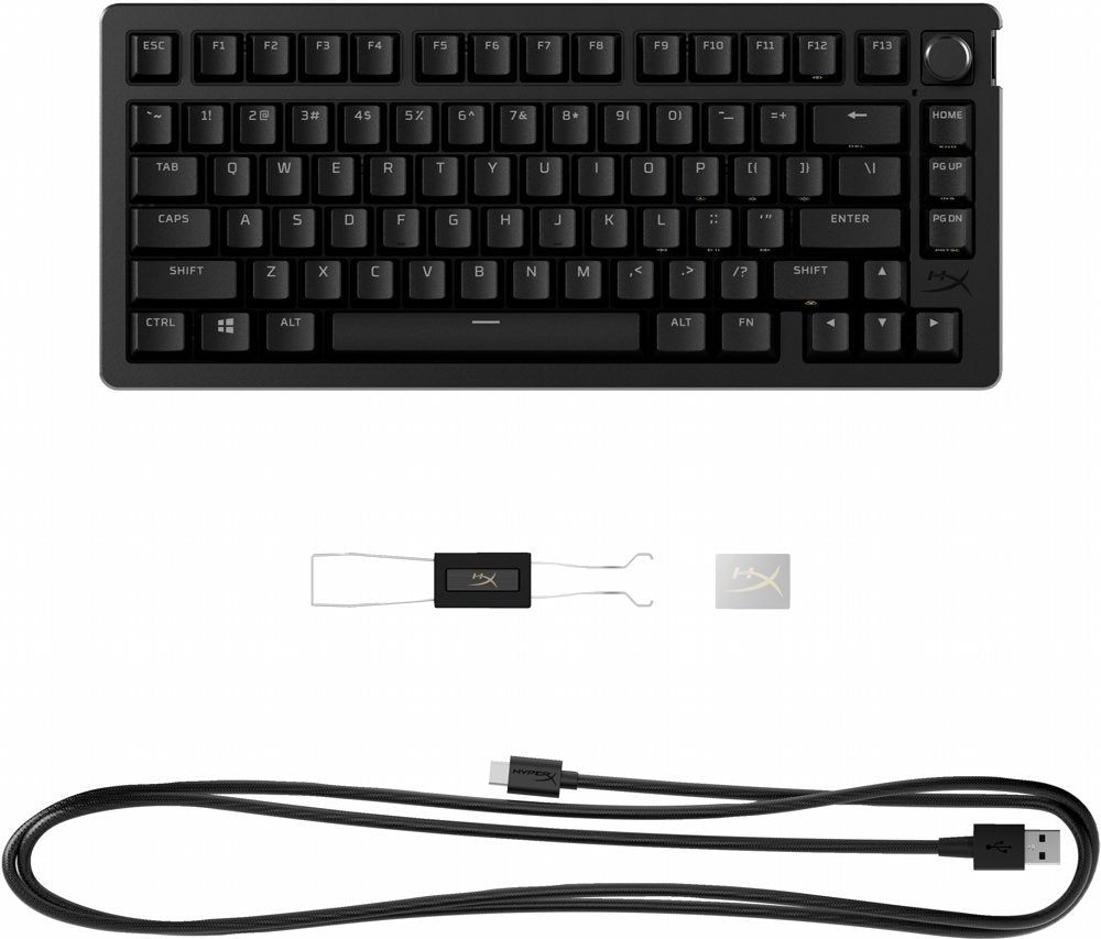 HyperX Alloy Rise 75 | Gaming Toetsenbord | Compact 75% Layout | RGB | USB-C | Zwart | QWERTY - Matmuis - Matmuis