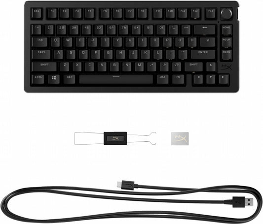 HyperX Alloy Rise 75 | Gaming Toetsenbord | Compact 75% Layout | RGB | USB-C | Zwart | QWERTY - Matmuis - Matmuis