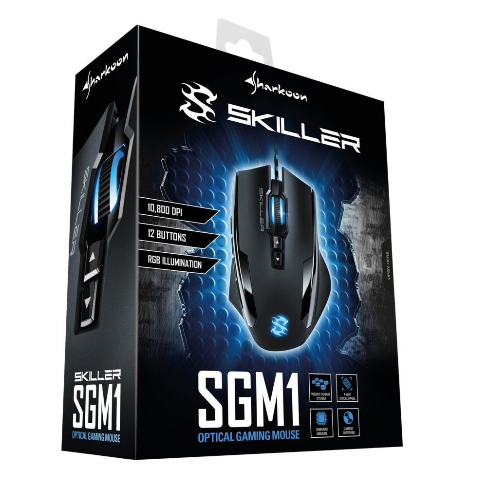 Sharkoon Skiller SGM1 | Draadloze Muis | USB-A | 10.800 DPI | Zwart - Matmuis - Matmuis