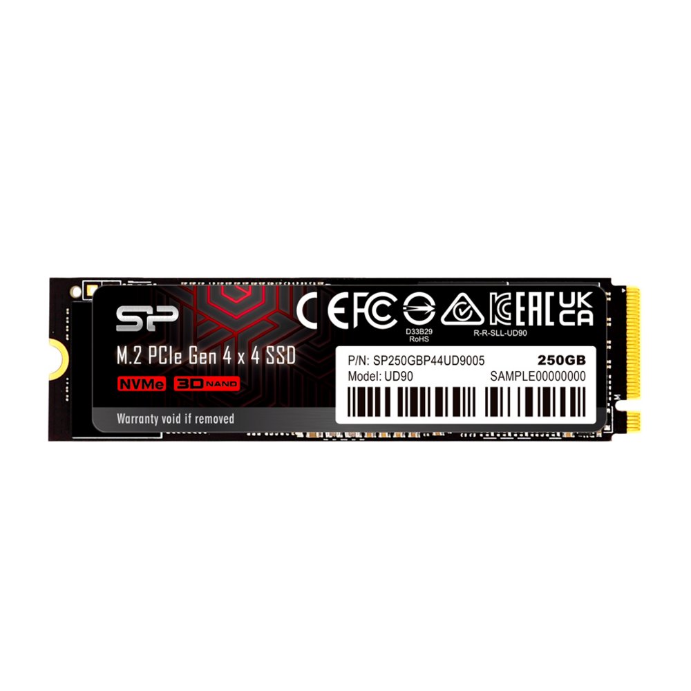 Silicon Power UD90 | 250GB NVMe SSD | M.2 Gen4 | 4.800MB/s Lezen | 4.200MB/s Schrijven - Matmuis