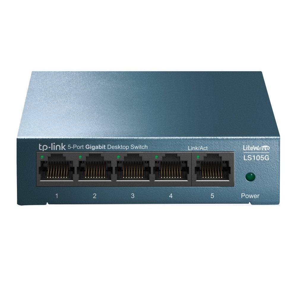 TP-Link LS105G | Unmanaged Switch | 5 Poorten | Gigabit Ethernet (10/100/1000 Mbps) | Blauw - Matmuis