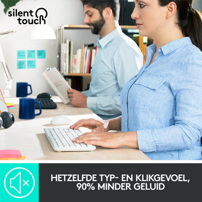 Logitech MK295 toetsenbord RF Draadloos QWERTY US International Wit - Matmuis - Matmuis