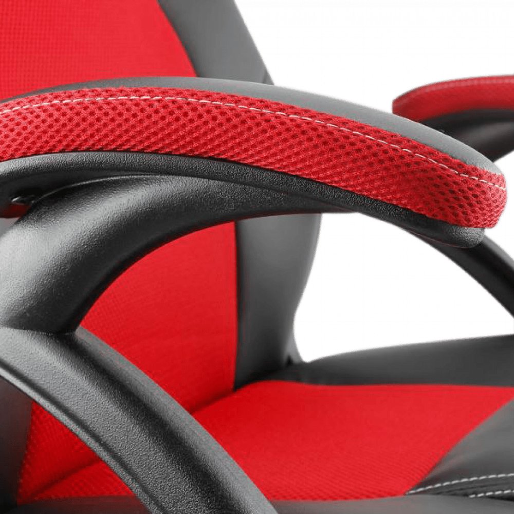 White Shark KING'S THRONE | Universele Gamestoel | Gestoffeerde Gevoerde Zitting | Zwart/Rood