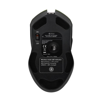 Sharkoon Skiller SGM3 | Draadloze Gaming Muis | Rechtshandig | RF + USB-A | 6000 DPI | Zwart - Matmuis - Matmuis
