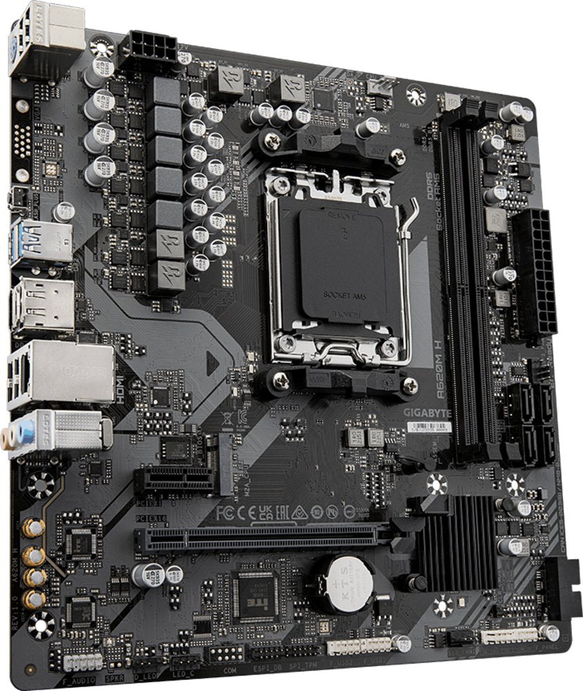 GIGABYTE A620M H | Socket AM5 | AMD A620 | 2xDDR5 | Micro-ATX | Moederbord - Matmuis - Matmuis