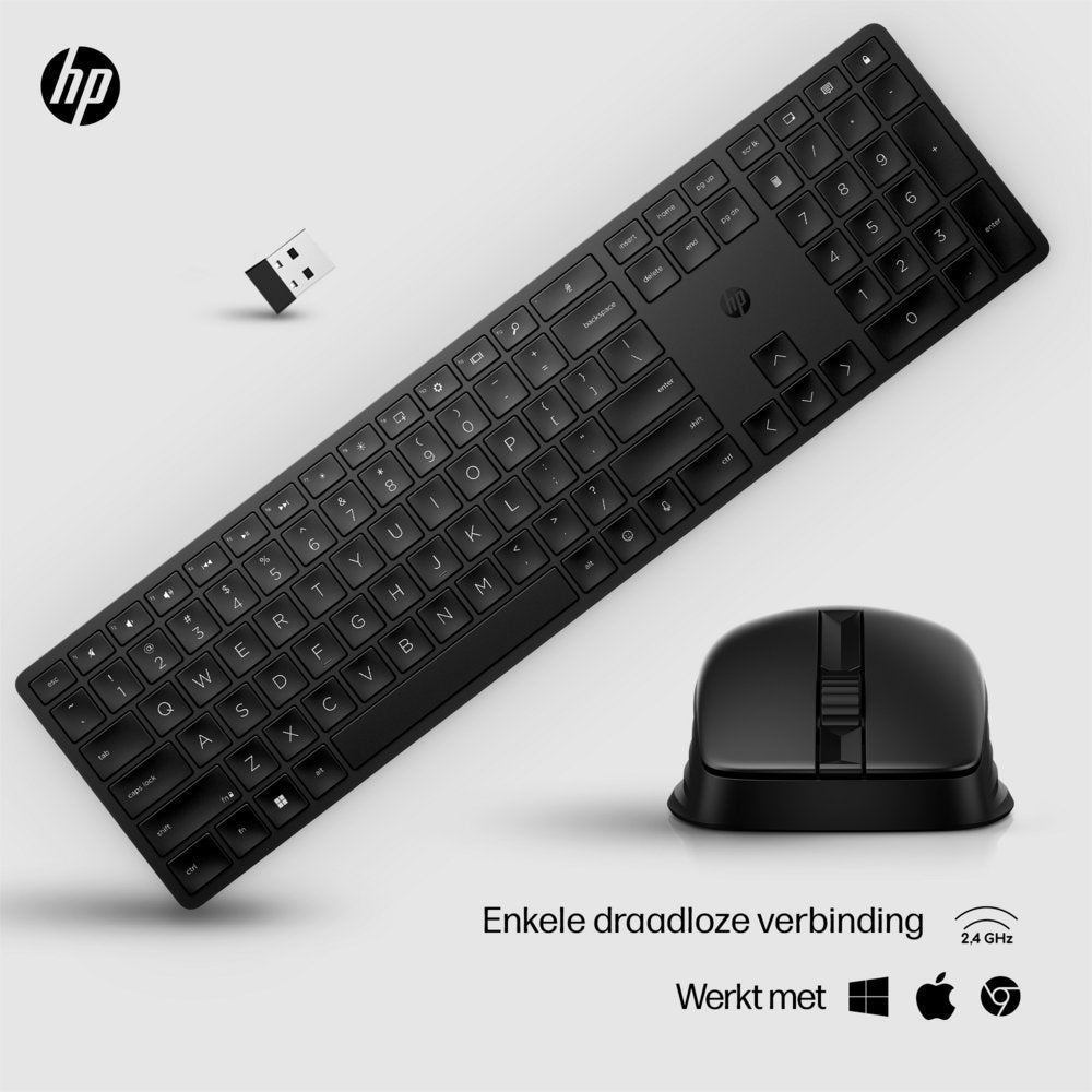 HP 650 | Draadloze Muis en Toetsenbordcombo | QWERTY - Matmuis - Matmuis