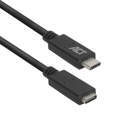 ACT AC7412 | USB 3.2 Gen 1 Kabel | USB-C naar USB-C | 2m | Zwart - Matmuis - Matmuis