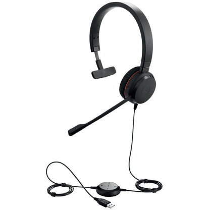 Jabra Evolve 20 UC | Bedrade On-ear Mono Headset | USB-A | Zwart - Matmuis - Matmuis
