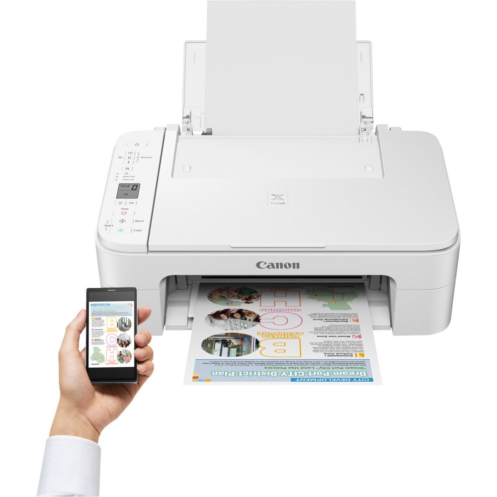 Canon PIXMA TS3351 | All-in-One Inkjetprinter | 4800 x 1200 DPI | Wi-Fi | Kleur | Wit - Matmuis - Matmuis