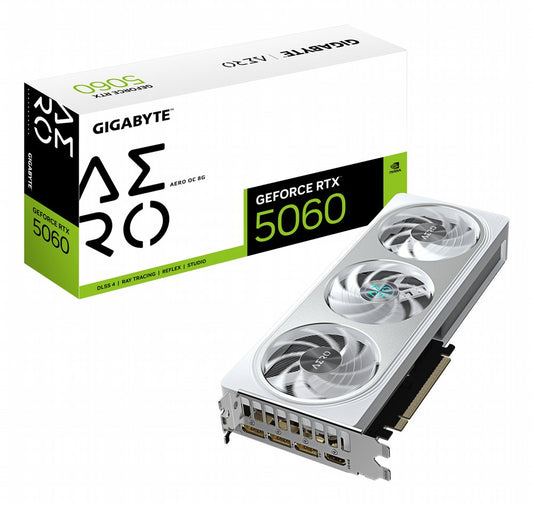 GIGABYTE GeForce RTX 5060 AERO OC | 8GB GDDR7 | DLSS 4 | Videokaart | Nvidia GPU - Matmuis - Matmuis