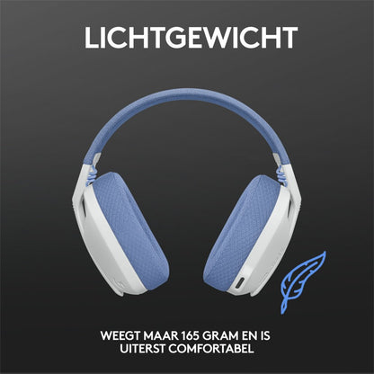 Logitech G G435 | Draadlooze Over-ear Gaming Headset | Bluetooth & USB-A Receiver | Wit/Lilac - Matmuis - Matmuis