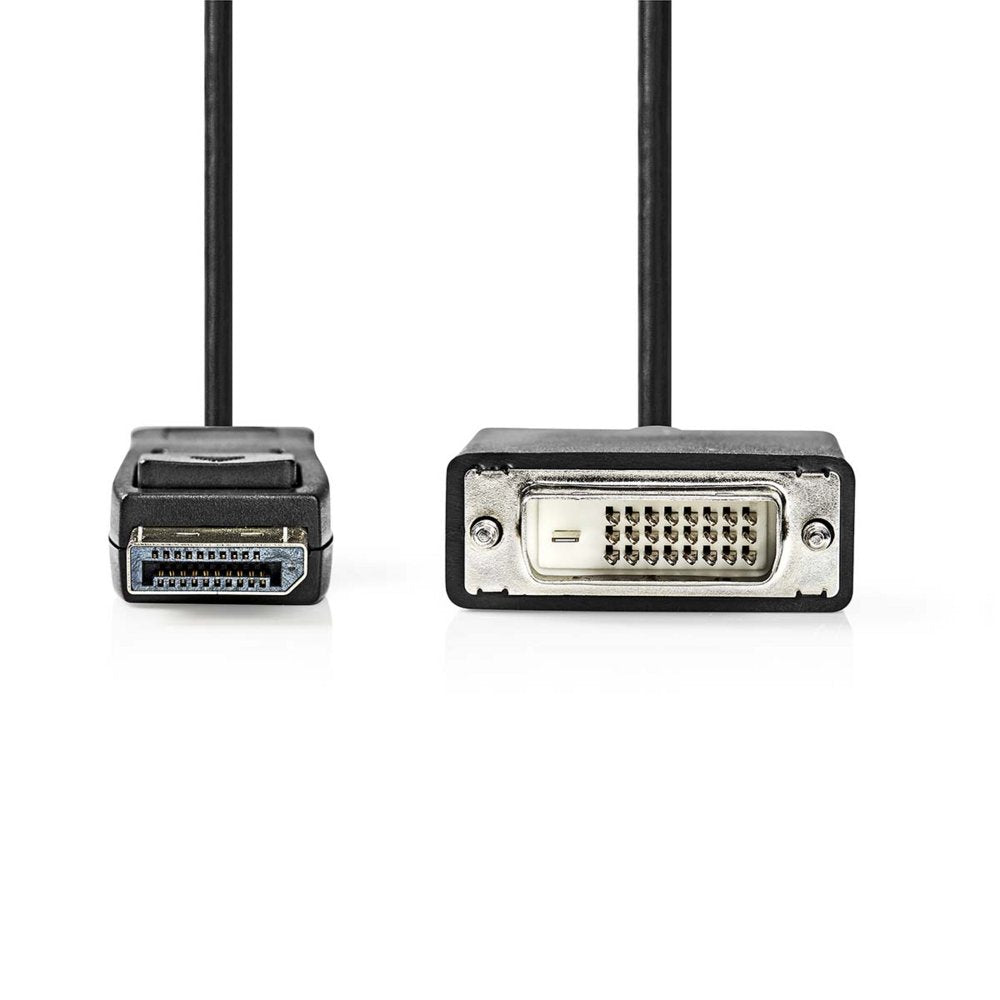 Nedis CCGL37200BK20 | DisplayPort-naar-DVI-D video kabel | 2 m | DisplayPort Male naar DVI-D 24+1-pin Male | Full HD 1080p | Zwart - Matmuis - Matmuis