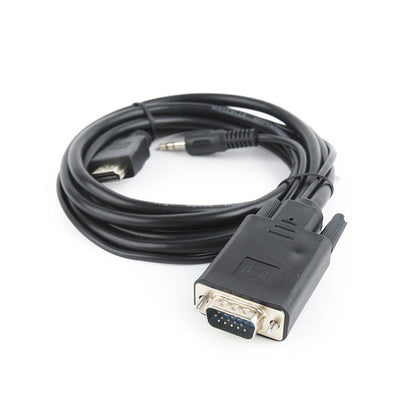 Gembird A-HDMI-VGA-03-6 | HDMI naar VGA Adapter met Audio | 1,8 m | Zwart - Matmuis - Matmuis