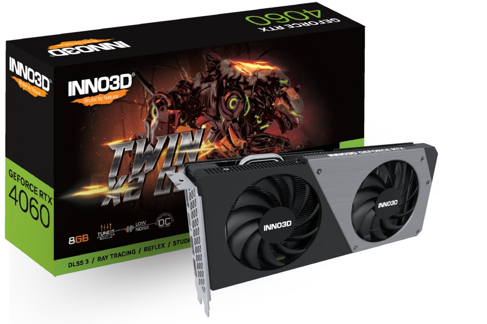 Inno3D GeForce RTX 4060 Twin X2 OC | 8GB GDDR6 VRAM | Videokaart | GPU | Nvidia - Matmuis - Matmuis