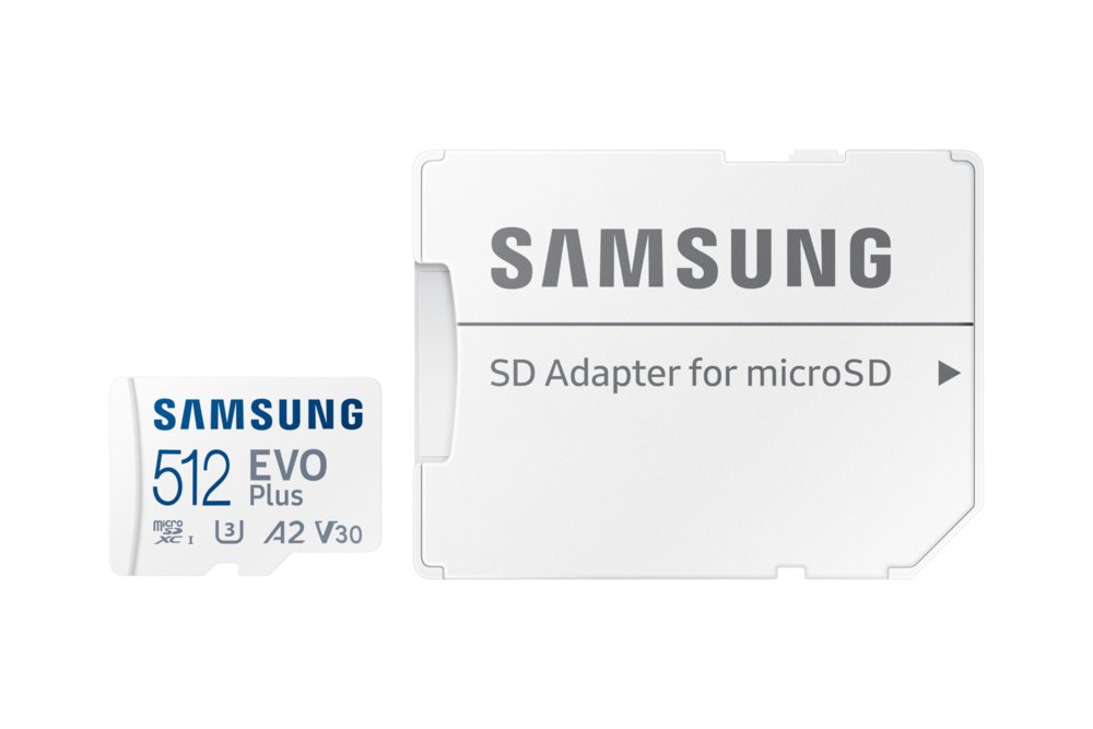 Samsung EVO Plus | MicroSDXC | 512GB | Class 10 | UHS-I U3 | V30 | A2 | Tot 160MB/s | Inclusief adapter - Matmuis - Matmuis