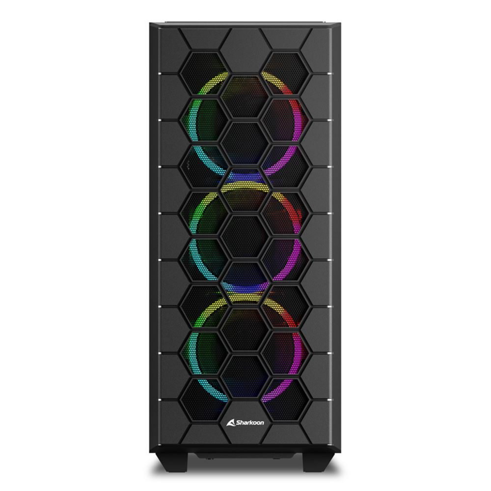 Sharkoon RGB HEX | Mid Tower Behuizing | Zwart | Met RGB-verlichting - Matmuis