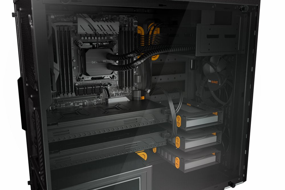 be quiet! Pure Base 600 Window | Midi Tower Case | Zwart/Oranje - Matmuis