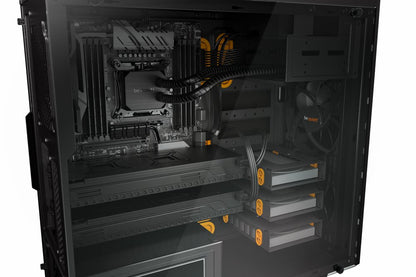 be quiet! Pure Base 600 Window | Midi Tower Case | Zwart/Oranje - Matmuis