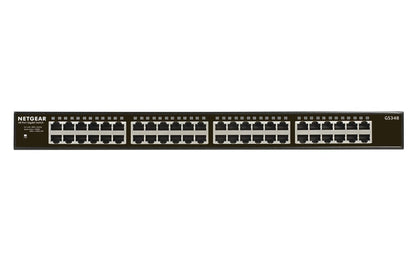NETGEAR GS348 Unmanaged Gigabit Ethernet Switch | 48 Poorten | 1U Rackmount - Matmuis