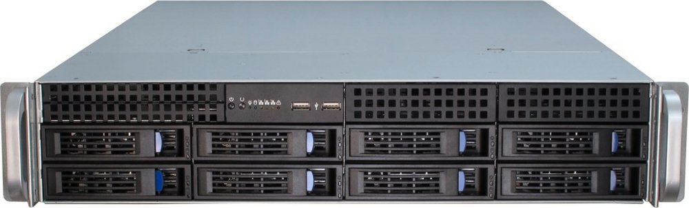 Inter-Tech IPC 2U-2408 Rack Zwart, Roestvrijstaal - Matmuis
