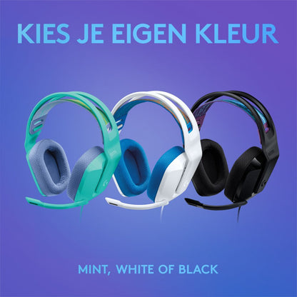 Logitech G335 | On-Ear Gaming Headset 3,5mm Connector | Zwart - Matmuis - Matmuis