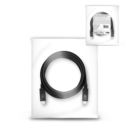 ACT AC7402 | USB 3.2 Gen 1 Kabel | USB-C naar USB-C | 2m | Zwart - Matmuis - Matmuis