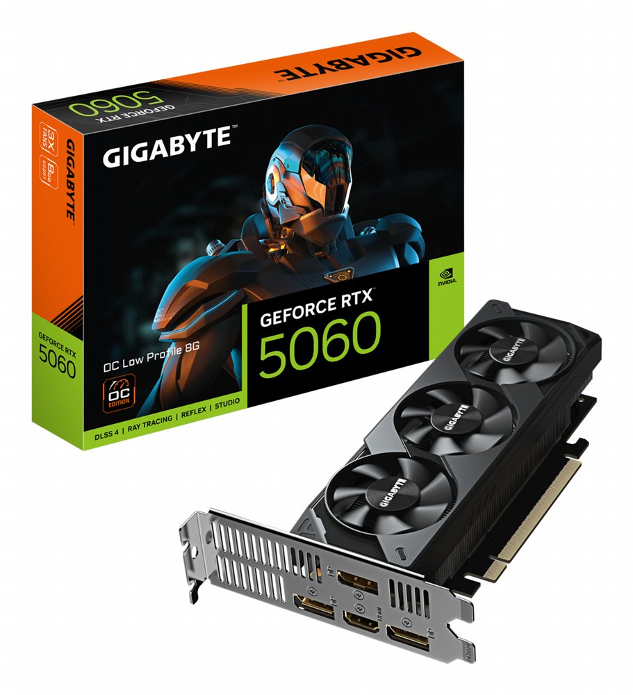 Gigabyte GeForce RTX 5060 OC Low Profile | 8GB GDDR7 VRAM | Videokaart | GPU | Nvidia - Matmuis - Matmuis