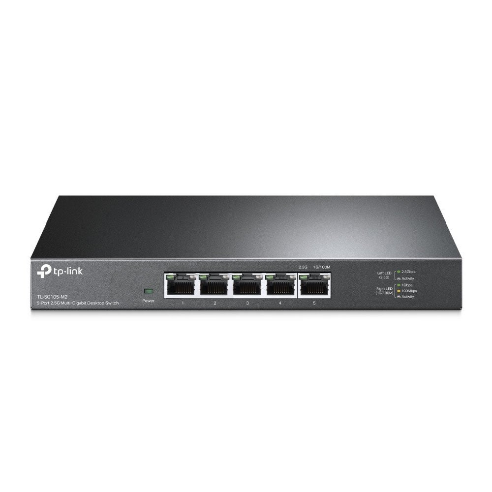TP-Link TL-SG105-M2 | Unmanaged Switch | 5 Poorten | Multi-Gigabit Ethernet (100/1000/2500 Mbps) | Zwart - Matmuis