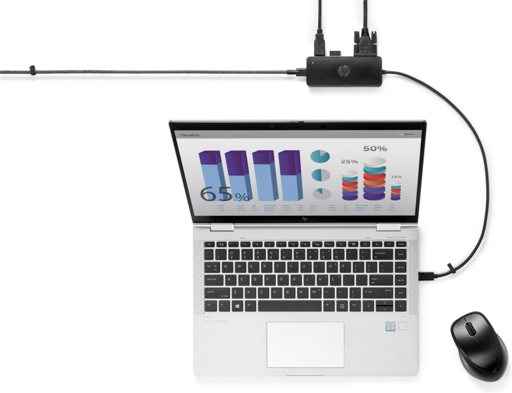 HP 235N8AA | Travel Hub G2 | USB-C | Zwart - Matmuis - Matmuis