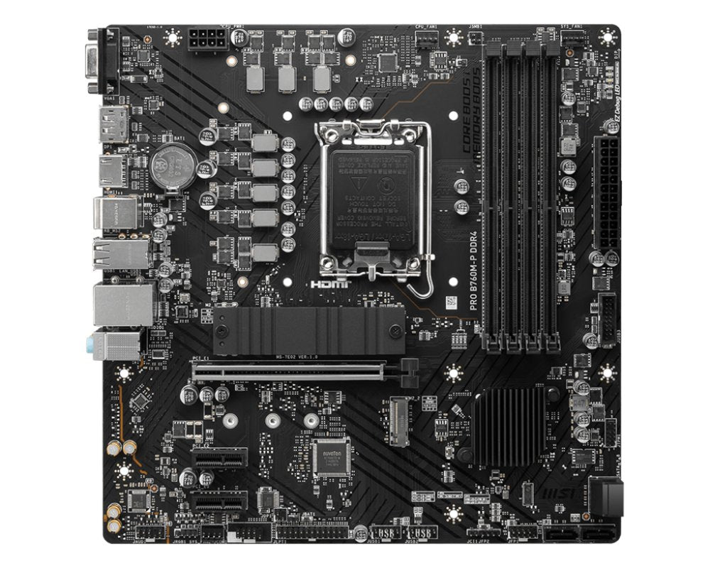 MSI PRO B760M-P | Socket LGA 1700 | Intel B760 | 4xDDR5 | Micro-ATX | Moederbord - Matmuis - Matmuis