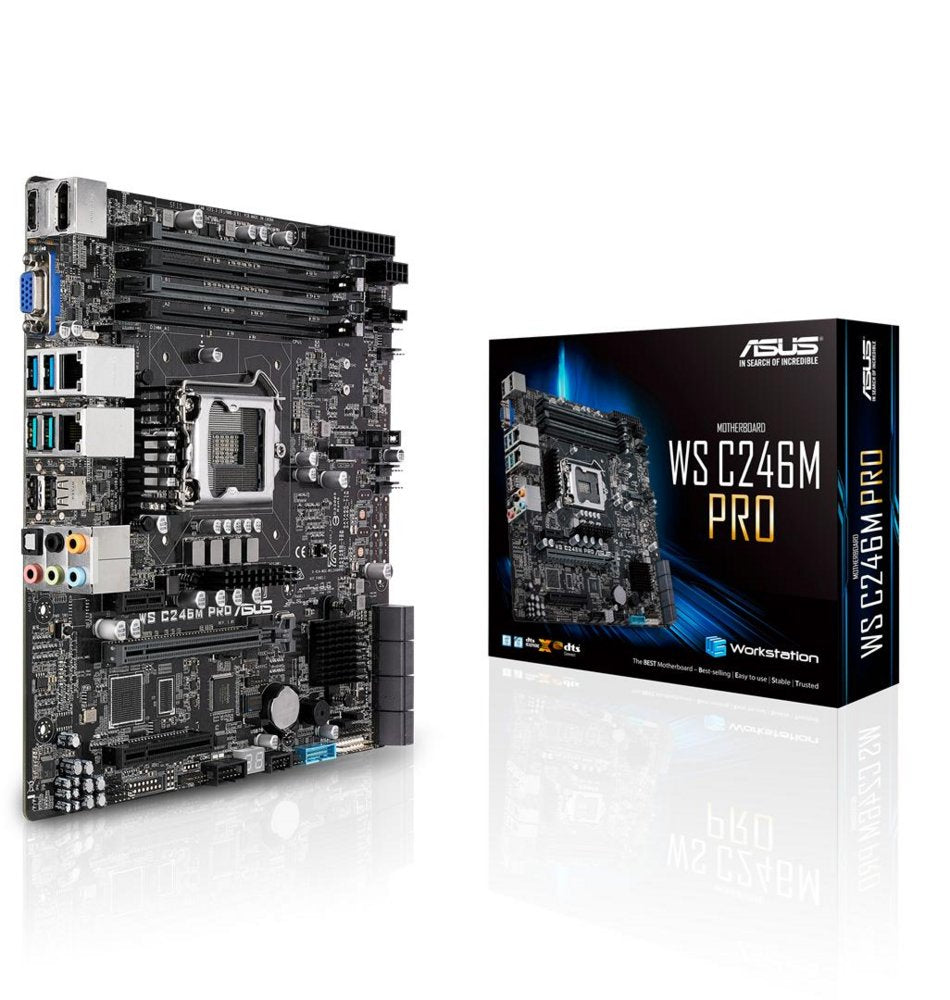 ASUS WS C246M PRO | Socket LGA 1151 | Intel C246 | 4xDDR4 | Micro-ATX | Moederbord - Matmuis - Matmuis