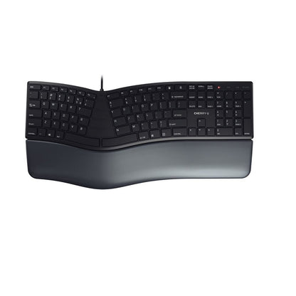 CHERRY KC 4500 Ergo | Toetsenbord | USB | QWERTY (US Engels) | Zwart - Matmuis - Matmuis