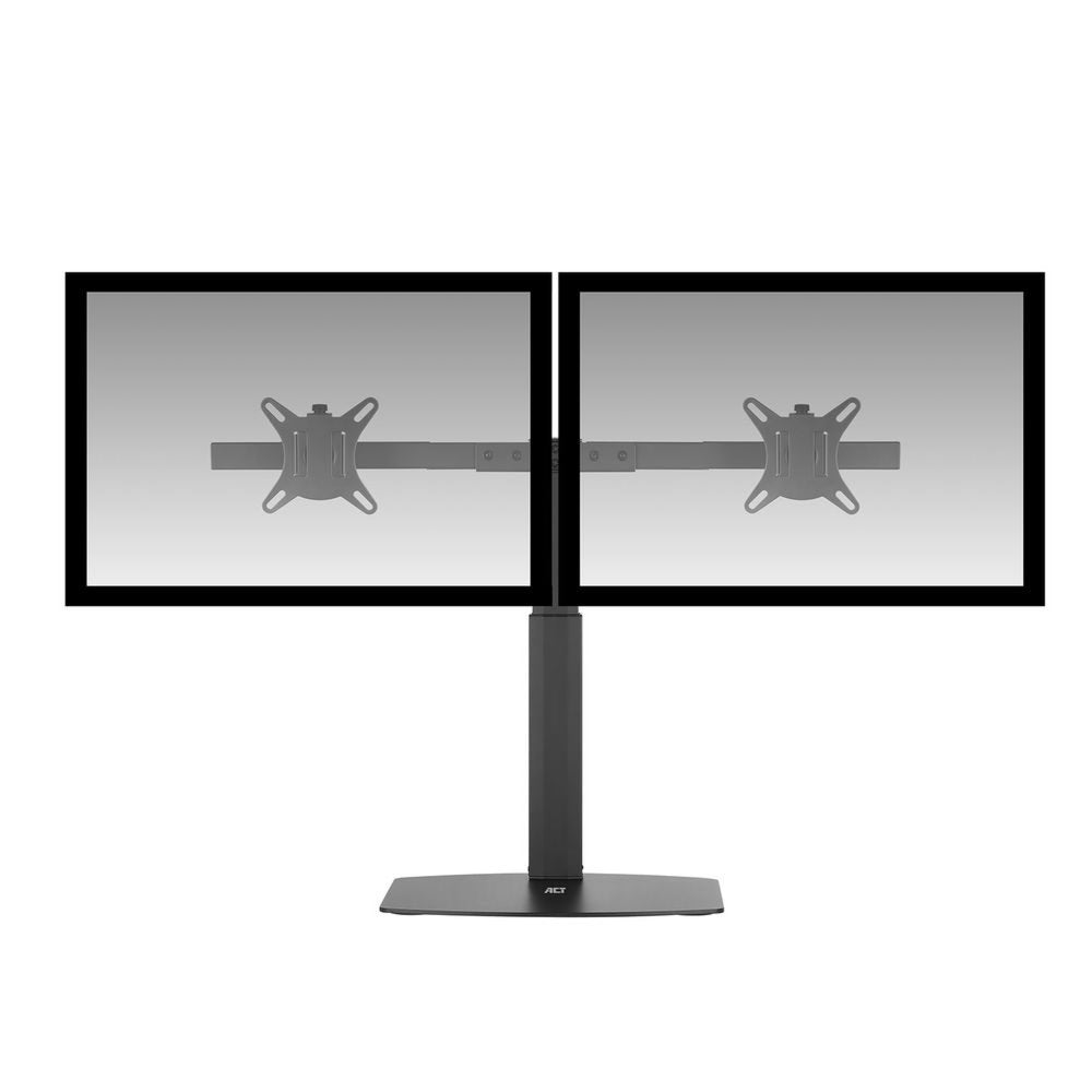 ACT AC8332 | In Hoogte Verstelbare Monitor-bureausteun | Tot 27" | Max 6kg | VESA 100x100 | 2 Monitoren | RENEWED - Matmuis