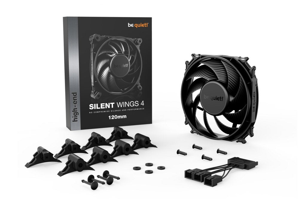 be quiet! Silent Wings 4 | 120mm Behuizingsventilator | Zwart | Single Pack (1 stuk) - Matmuis - Matmuis