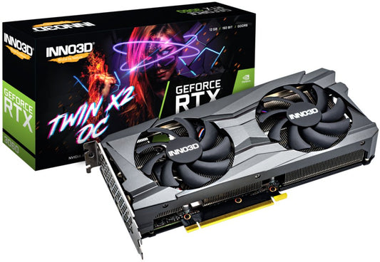 Inno3D GeForce RTX 3060 TWIN X2 OC LHR | 12GB GDDR6 VRAM | Videokaart | GPU | Nvidia - Matmuis - Matmuis