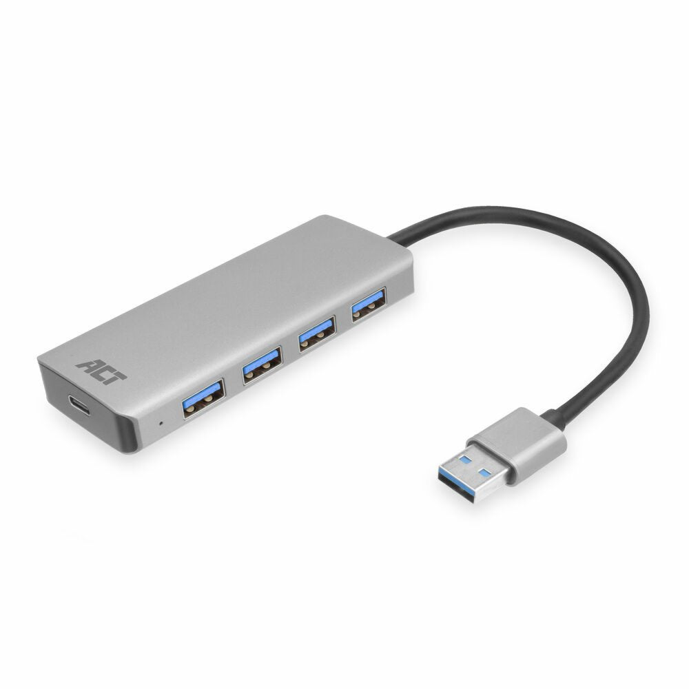 ACT AC6121 | USB 3.2 Gen 1 (3.1 Gen 1) Type-A Interface Hub | 5000 Mbit/s | Aluminium - Matmuis