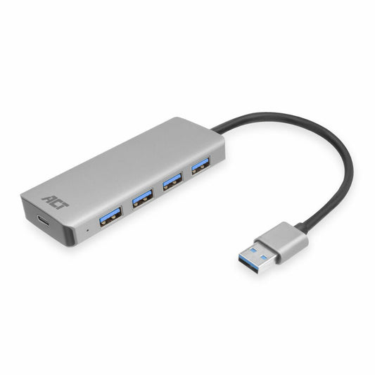 ACT AC6121 | USB 3.2 Gen 1 (3.1 Gen 1) Type-A Interface Hub | 5000 Mbit/s | Aluminium - Matmuis - Matmuis