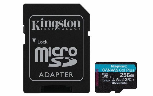Kingston Technology microSDXC 256GB | Canvas Go! Plus Gen4 | 200MB/s | A2 | U3 | V30 | + Adapter - Matmuis